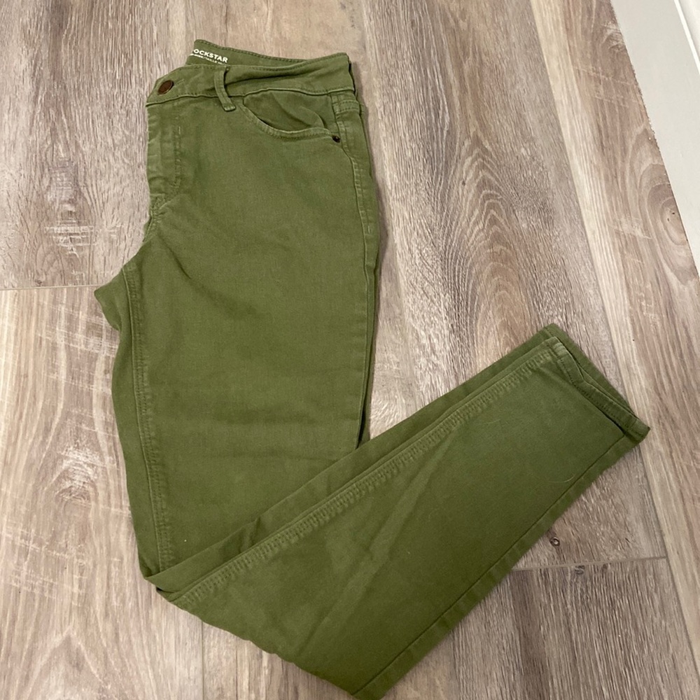 Old Navy Rockstar Mid-Rise size 4 green jean